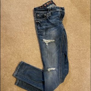 Rock Revival distressed skinny jeans. Womens sz 29.